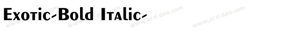 Exotic-Bold Italic字体转换